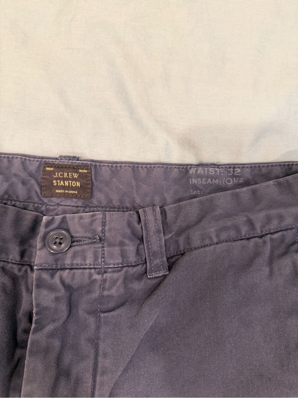 J. Crew Stanton Men’s Chino Shorts in Navy Blue